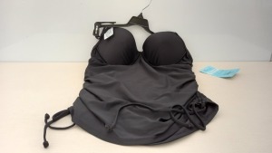 20 X BRAND NEW SPANX PUSH UP TANKINI IN ALL JET BLACK IN SIZE ( L ) RRP $ 34.00 pp