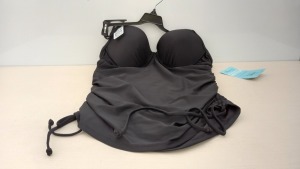 20 X BRAND NEW SPANX PUSH UP TANKINI IN ALL JET BLACK IN SIZE ( L ) RRP $ 34.99 pp