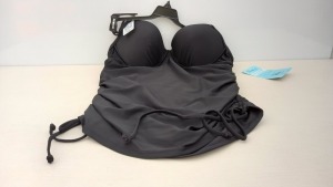 20 X BRAND NEW SPANX PUSH UP TANKINI IN ALL JET BLACK IN SIZE ( M ) RRP $ 34.99pp