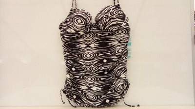 6 X BRAND NEW SPANX PUSH UP TANKINI IN ALL ZIGZAG ZEBRA PRINT IN SIZE (X L ) RRP $ 34.99pp