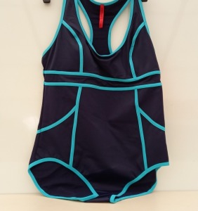 7 X BRAND NEW SPANX ONE PIECE SHAPING SUIT IN NAVY SPLASH IN SIZES ( 10) AND (14) RRP $ 128.00pp 4- SIZE 14 3 - SIZE 10