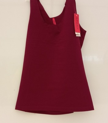 21 X BRAND NEW SPANX IN AND OUT TANK TOPS IN WINE RED COLOUR ALL IN SIZE (L)