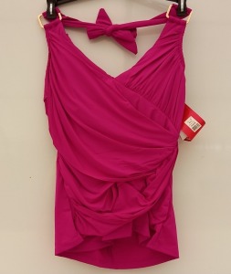 9 X BRAND NEW SPANX DRAPED TANKINI IN BERRY COLOUR ALL IN SIZE (10) RRP $128.00pp