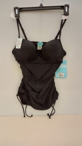 20 X BRAND NEW SPANX PUSH-UP TANKINI IN JET BLACK ALL IN SIZE ( S) RRP$ 34.99pp