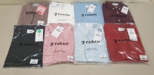 25 PIECE MIXED FARAH CLOTHING LOT CONTAINING TOPS, SHIRTS, POLO SHIRTS AND JUMPERS IN VARIOUS STYLES AND SIZES