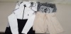 12 PIECE MIXED GYM KING CLOTHING LOT CONTAINING JERSEY SHORTS, WHITE TRACKSUIT TOP, TRACKSUIT BOTTOMS , GREY CREW NECK T SHIRT AND ZIP UP HOODED JUMPERS ETC