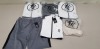 12 PIECE MIXED GYM KING CLOTHING LOT CONTAINING NEBBY SHORTS, TRACKSUIT BOTTOMS, WHITE TRACKSUIT TOP, CREW NECK T SHIRTS AND GREY TRACKSUIT BOTTOMS ETC