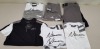 20 PIECE MIXED NIMES CLOTHING LOT CONTAINING WHITE CHECK PANEL T SHIRT, PANELED ZIP POLO SHIRT AND GREY CHINO SHORTS ETC