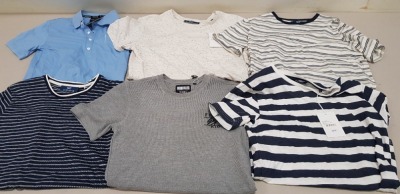 15 PIECE MIXED CLOTHING LOT CONTAINING FRESH KID CREWNECK T SHIRTS IN VARIOUS STYLES, UNFORGIVABLE POLO SHIRT, SUIT CREWNECK T SHIRTS IN VARIOUS STYLES, SUIT CREWNECK SWEATSHIRTS ETC