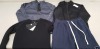 15 PIECE MIXED RAITH CLOTHING LOT CONTAINING NAVY TRACKSUIT TOP, BLACK TRACKSUIT TOP, BLACK SWEATER AND GREY TRACKSUIT TOP AND A WHITE CREW NECK T SHIRT ETC