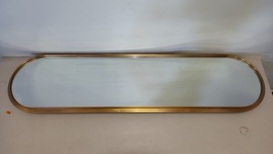 3 X BRAND NEW LARGE GOLD FRAMED OVAL WALL MIRRORS 500MM X 96 MM X 1950MM RRP£399.00 PP ( PLEASE NOTE THERE IS SLIGHT IMPERFECTION ON THE GLASS )