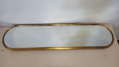 3 X BRAND NEW LARGE GOLD FRAMED OVAL WALL MIRRORS 500MM X 96 MM X 1950MM RRP£399.00 PP ( PLEASE NOTE THERE IS SLIGHT IMPERFECTION ON THE GLASS )