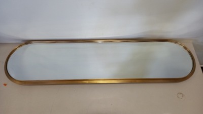 3 X BRAND NEW LARGE GOLD FRAMED OVAL WALL MIRRORS 500MM X 96 MM X 1950MM RRP£399.00 PP ( PLEASE NOTE THERE IS SLIGHT IMPERFECTION ON THE GLASS )