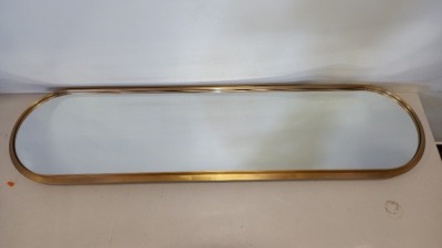 3 X BRAND NEW LARGE GOLD FRAMED OVAL WALL MIRRORS 500MM X 96 MM X 1950MM RRP£399.00 PP ( PLEASE NOTE THERE IS SLIGHT IMPERFECTION ON THE GLASS )