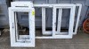 5 X BRAND NEW UPVC WINDOW FRAMES ALL IN DIFFERENT SIZES TO INCLUDE ( 63CM W - 105CM L ) ( 56CM W -115CM L ) (55CK W - 115CM L ) ( 103CK W - 118CM L ) AND 106CK W - 180CM L ) W- WIDTH L - LENGTH