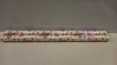 528 X BRAND NEW 3 METRE OF ROLL WRAP (MUM WITH LOVE) IN 22 BOXES