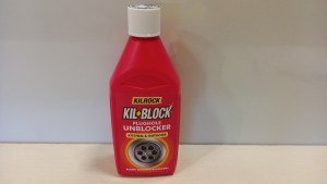 64 X BRAND NEW KILROCK KIL.BLOCK PLUGHOLE UNBLOCKER IDEAL FOR KITCHENS OR OUTDOOR DRAINS ( 500ML BOTTLES)