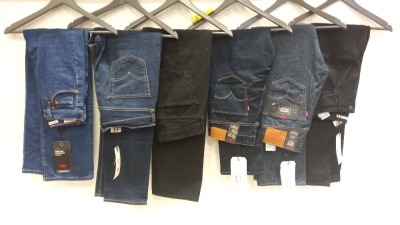 6 X BRAND NEW DENIM LEVIS JEANS IN VARIOUS SIZES