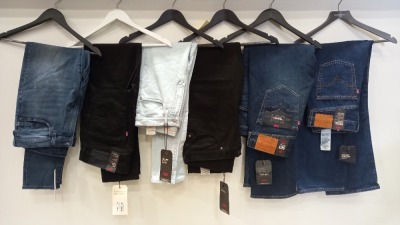 6 X BRAND NEW DENIM LEVIS JEANS IN VARIOUS SIZES