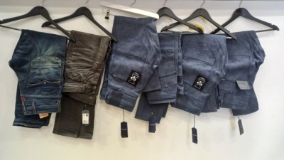 6 X BRAND NEW DENIM G STAR RAW JEANS IN VARIOUS SIZES