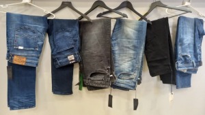 6 X BRAND NEW DENIM G STAR RAW JEANS IN VARIOUS SIZES