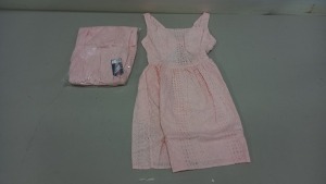 16 X BRAND NEW JACK WILLS LACEY FIT AND FLARE PINK DRESSES UK SIZE 8