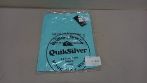 25 X BRAND NEW QUICKSLIVER BLUE T SHIRTS SIZE MEDIUM RRP £18.00 (TOTAL RRP £450.00)