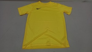 10 X BRAND NEW NIKE YELLOW T SHIRTS IN VARIOUS SIZES