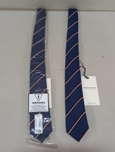 151 X BRAND NEW JACK & JONES TIES IN NAVY RRP £8.00 (TOTAL RRP £1208.00)