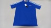 20 X BRAND NEW ADIDAS BLUE JERSEY TOPS AGE 13-14 YEARS