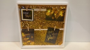 200 X MULTI APERATURE FRAME WITH 2 COLOURWAY SEQUIN BACKGROUND COMES WITH 4 HANGERS FOR PICTURES INSIDE FRAME ( IN 25 BOXES )