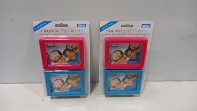 480 X PACKS OF 2 MAGNETIC PHOTO FRAME ( PHOTO SIZE 7.5 X 10 CM ) IN BLUE AND RED ( IN 20 BOXES )