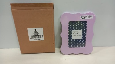 480 X BRAND NEW PURPLE TRADITIONAL PHOTO FRAME TO FIT ONE PHOTO ( 10CM X 15 CM ) COMES IN 10 BOXES (RRP £ 5760 ) RRP£12.00 PP