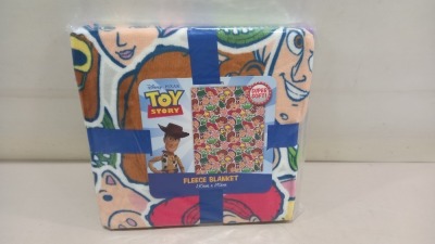 66 X BRAND NEW DISNEY PIXAR TOY STORY FLEECE BLANKET (130CK X 170CM) MACHINE WASHABLE ( SUPER SOFT ) IN 11 BOXES RRP £12.99 PP