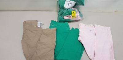 8 X BRAND NEW LACOSTE TROUSERS IN VARIOUS STYLES IN VARIOUS SIZES