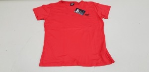 40 X BRAND NEW TAPOUT CREW RED T SHIRTS SIZE LARGE RRP £14.99 (TOTAL RRP £599.60)