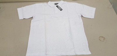 44 X BRAND NEW QUICK SUPPOTER POLOS IN WHITE IN VARIOUS SIZES