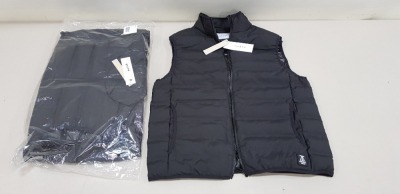 8 X BRAND NEW TOPMAN BLACK GILETS SIZE SMALL