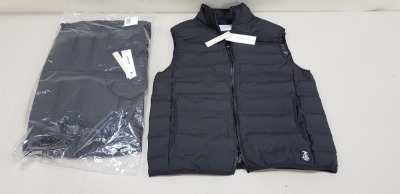 8 X BRAND NEW TOPMAN BLACK GILETS SIZE SMALL