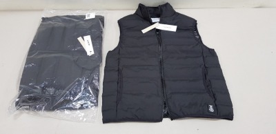 8 X BRAND NEW TOPMAN BLACK GILETS SIZE XS