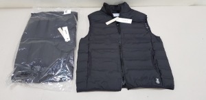 8 X BRAND NEW TOPMAN BLACK GILETS SIZE XL