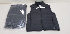 8 X BRAND NEW TOPMAN BLACK GILETS SIZE XL