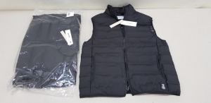 8 X BRAND NEW TOPMAN BLACK GILETS SIZE 2XL