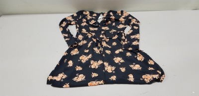 20 X BRAND NEW MISS SELFRIDGE FLORAL PRINT BLACK DRESSES IN SIZE 8 AND 10