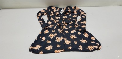 20 X BRAND NEW MISS SELFRIDGE FLORAL PRINT BLACK DRESSES IN VARIOUS SIZES