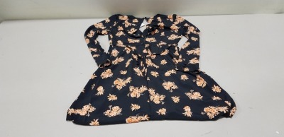 20 X BRAND NEW MISS SELFRIDGE FLORAL PRINT BLACK DRESSES IN VARIOUS SIZES