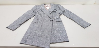 21 X BRAND NEW TOPSHOP CHEQUERED BLAZERS IN VARIOUS SIZES