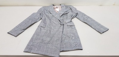 21 X BRAND NEW TOPSHOP CHEQUERED BLAZERS IN VARIOUS SIZES