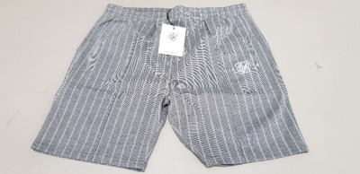 10 X BRAND NEW SIKSLIK PINSTRIPED SHORTS IN GREY SIZE XL