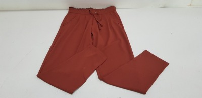 40 X BRAND NEW JACQUELINE DE YONG SMOKED PAPRICA PANTS SIZE LARGE RRP £18.00 (TOTAL RRP £720.00)